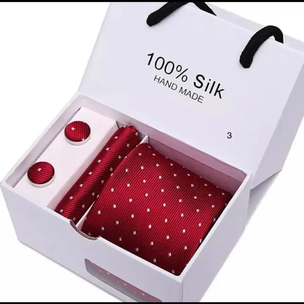 3 PIECE MENS EXTRA‎ LONG SILK TIE SET